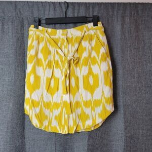 LOFT  Islander Ikat Print Button Front Mini Skirt